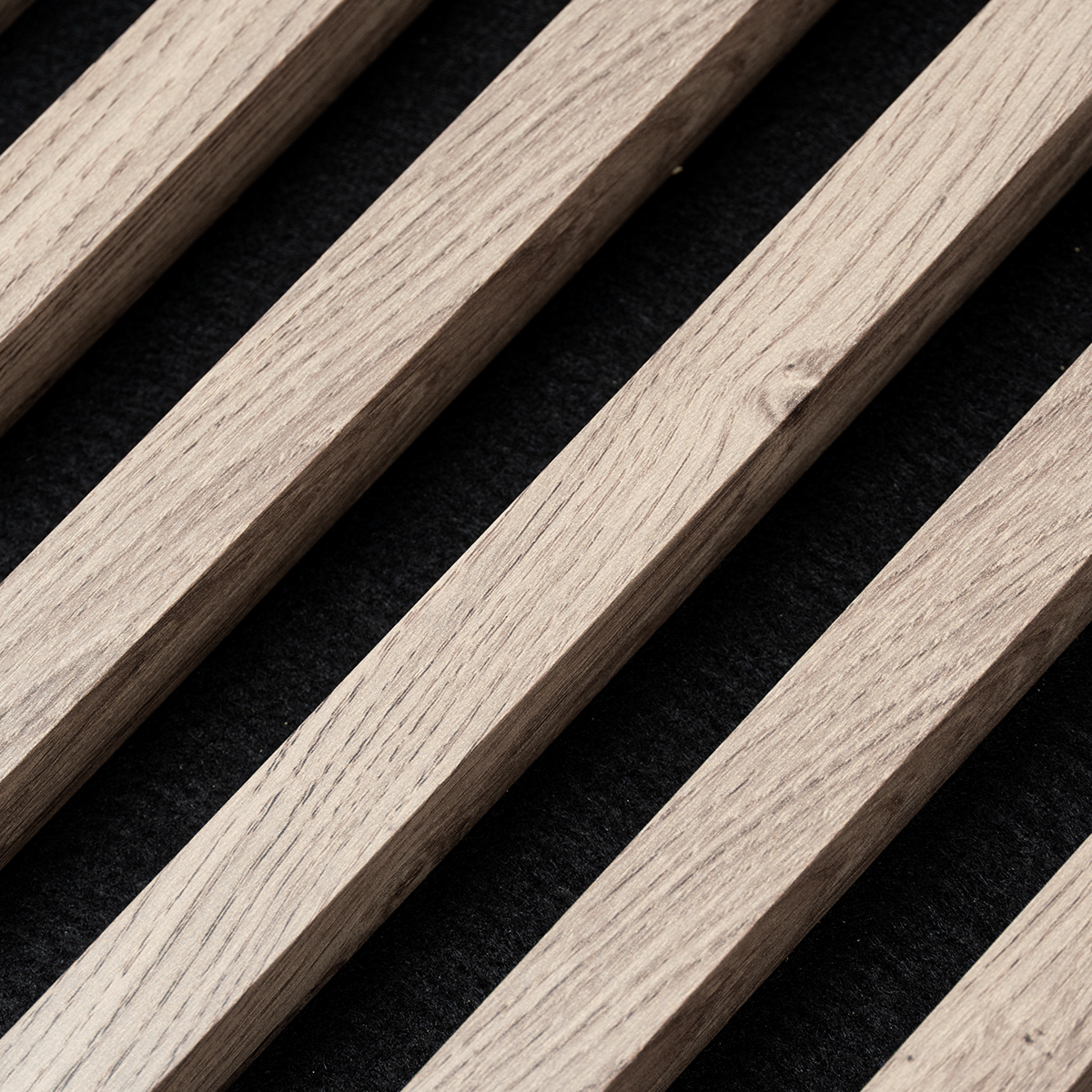 Panou Riflaj Decorativ Acustic, Stejar Alpine, Baza Pâslă, 2600x400mm, 1,04m²