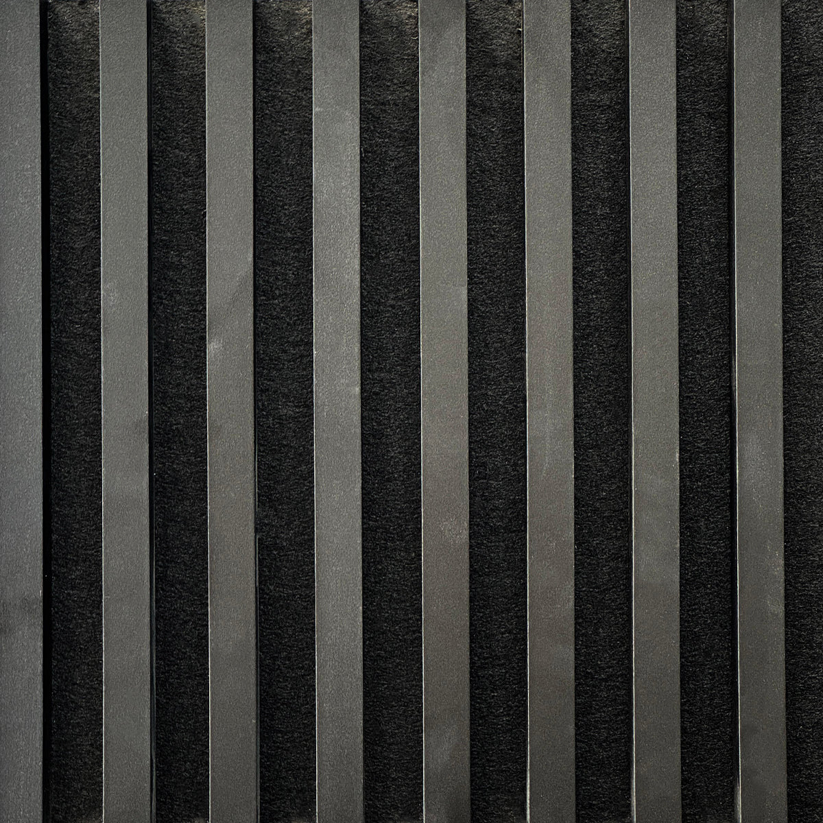 Panou Riflaj Decorativ Acustic, Negru, Baza Pâslă, 2600x400mm, 1,04m²