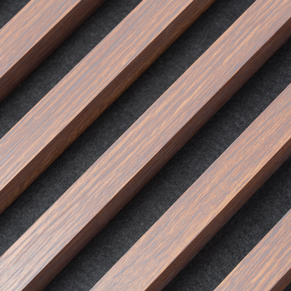 Panou Riflaj Decorativ Acustic, Nuc, Baza Pâslă, 2600x400mm, 1,04m²