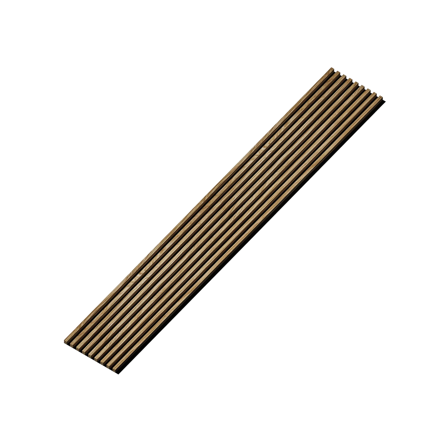 Panou Riflaj Decorativ Acustic, Stejar Saragossa, Baza Pâslă, 2600x400mm, 1,04m²