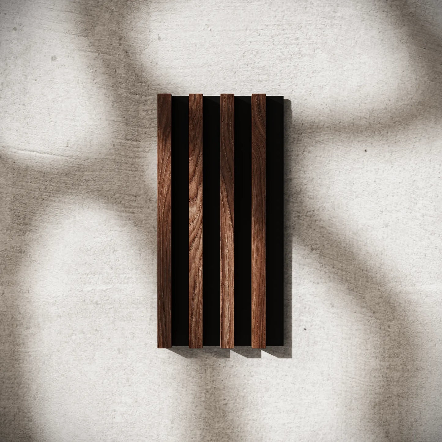 Panou Riflaj Decorativ, Nuc, Baza HDF Negru, 2600x400mm, 1,04m²